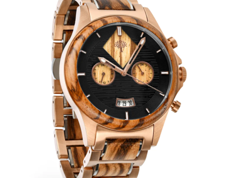 THE DAWSON WOOD WATCH -ROSE GOLD STAINLESS X ZEBRAWOOD